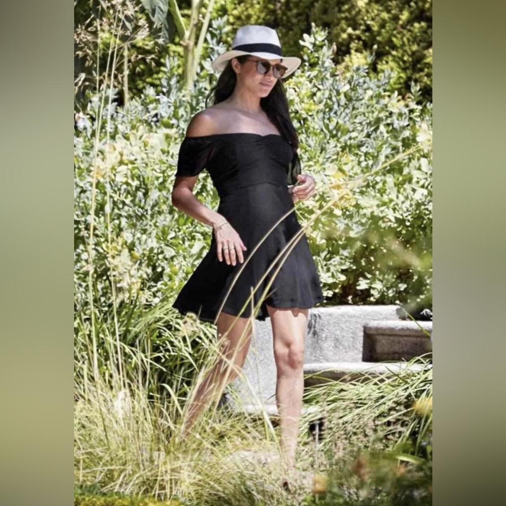 Reformation Rosa Black Dress Sz Small Aso Meghan Markle